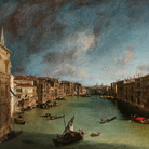 Antonio Canal detto Canaletto, Il Canal Grande da Palazzo Balbi verso Rialto, Olio su tela, 207 x 144 cm, Venezia, Ca' Rezzonico, Museo del Settecento veneziano