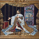 Botteghe Granducali, Ex voto di Cosimo II, 1617-1624, cornice del tardo settecento, rilievo in mosaico di pietre dure, cm. 54,5x64,5. Firenze, Musei degli Argenti