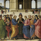 Pietro Perugino, Sposalizio della Vergine, 1501-1504, Olio su tavola, 234 × 186 cm, Caen, Musée des Beaux-Arts