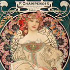 Alfons Mucha, Manifesto pubblicitario, F. Champenois Imprimeur-Editeur, Parigi 1897 Litografia a colori, 55.2 x 72.7 cm, Collezione privata