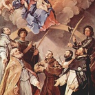Pala della peste - Madonna col Bambino in gloria e i santi Petronio, Francesco, Ignazio, Francesco Saverio, Procolo e Floriano
