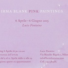 Irma Blank. Pink paintings