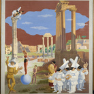 Gino Severini, L'équilibriste o Maschere e rovine, 1928, olio su tela, cm. 160x145,5