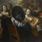 Jan Cossiers (1600 - 1671), L'allegra compagnia (I cinque sensi), Dopo il 1650, Olio su tela, 198 x 132.90 cm, Anversa, Collezione Privata
