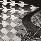 Maurits Cornelis Escher, Giorno e notte, Febbraio 1938, Xilografia, 67.7 × 39.1 cm, Collezione privata, Italia | All M.C. Escher works © 2019 The M.C. Escher Company | All rights reserved www.mcescher.com