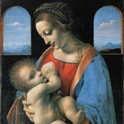 Leonardo da Vinci (1452 - 1519), Attribuzione, Madonna Litta, Metà anni '90 del XV secolo, Olio su tavola trasferito su tela, 33 x 42 cm, Museo Statale Ermitage, San Pietroburgo