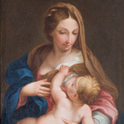 Attribuito a Ludovico Trasi (da Carlo Maratta), La Madonna allatta il Bambino, XVII secolo, Olio su tela, 72 x 96 cm, Ascoli Piceno, Pinacoteca Civica