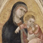 Ambrogio Lorenzetti, Madonna col Bambino, 1337 circa, Tempera e oro su tavola, 54.4 x 122.5 cm Parigi, Musée du Louvre, Département des Peintures