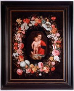 Pieter Paul Rubens e Jan Brueghel il Vecchio. Madonna col Bambino in una ghirlanda di fiori