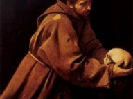 immagine di San Francesco in meditazione