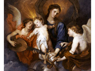 immagine di Vergine col Bambino e Due Angeli Musicanti