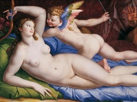 immagine di Venere, Cupido e Satiro