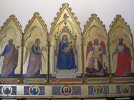 immagine di Polittico con la Madonna in trono e santi