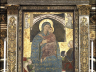 immagine di Affresco Trecentesco/Pugnale con il quale un giovane pugnalò, nel 1241, la figura del bambino da cui sgorgo sangue