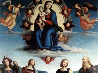 immagine di Madonna col Bambino in gloria e i Santi Giovanni Evangelista, Apollonia, Caterina d’Alessandria e Michele Arcangelo