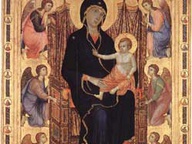 immagine di Madonna con Bambino in trono e angeli