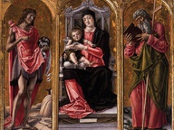 immagine di Madonna con Bambino tra Giovanni Battista e Andrea