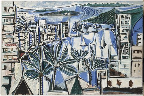 Pablo Picasso, <em>La Baie de Cannes,&nbsp;</em>Cannes, 19 aprile 1958 - 9 giugno 1958. Olio su tela, 130x195 cm. Mus&eacute;e national Picasso-Paris. Dation Pablo Picasso, 1979. MP212