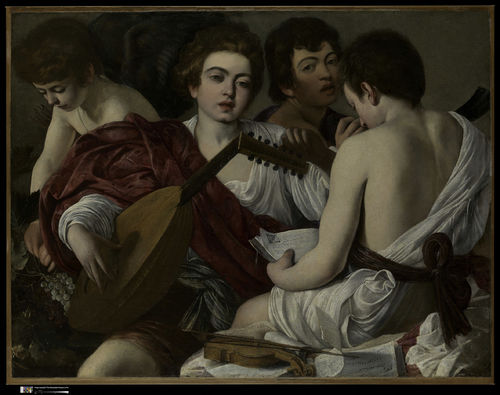  Michelangelo Merisi detto Caravaggio, I musici, 1595 ca. Olio su tela, 92.1x118.4 cm.