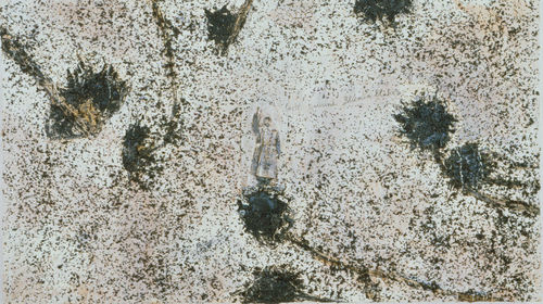 Anselm Kiefer, <em>Brennstabe (Fuel Rods)</em>, 1991, Fotografia su cartone, tubi di piombo, cucchiai di ferro in una cornice di acciaio smaltato, 240 &times; 100 cm