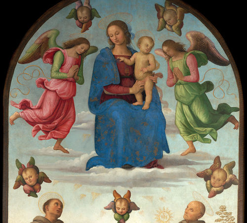 Pietro Vannucci detto Perugino, Gonfalone della Giustizia, 1496, particolare, olio su tela. Perugia, Galleria Nazionale dell'Umbria