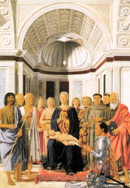 Piero della Francesca, Pala Montefeltro - Sacra Conversazione con Federico da Montefeltro da Urbino, Chiesa di S. Bernardino, Chiesa di San Bernardino