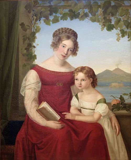 Luise Seidler,&nbsp;<em>Ritratto di Dorothea Denecke von Ramdohr con la figlia Lilli</em>,&nbsp;1819. Olio su tela, 118,5x96,2 cm. Roma, Museo di Roma a Palazzo Braschi<br />