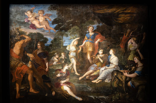 <div class="page" title="Page 1">
<div class="layoutArea">
<div class="column"><span>Andrea Camassei,&nbsp;</span><em>Il riposo di Diana</em><span>, 1638, Olio su tela, 293 &times; 403 cm, Roma, Gallerie Nazionali di Arte Antica - Palazzo Barberini</span></div>
</div>
</div>