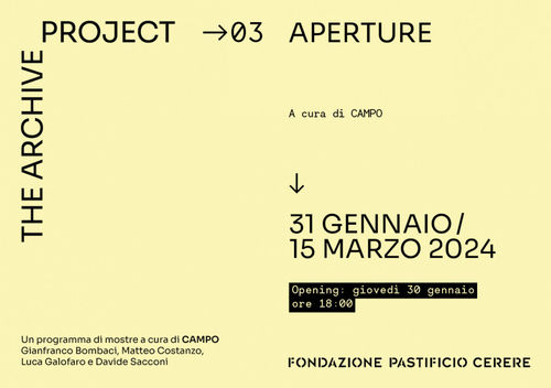 The Archive Project - Aperture, Fondazione Pastificio Cerere, Roma