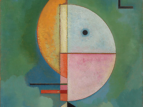 Vasily Kandinsky, <em>Verso l'alto</em> (<em>Empor)</em>, 1929, Olio su cartone, 70 x 49 cm, Venezia, Collezione Peggy Guggenheim<br />