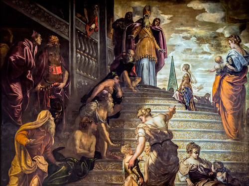 Tintoretto, <em>Presentazione di Maria al Tempio</em>, 1552-1553, Olio su tela, 429 x 480 cm, Venezia, Chiesa della Madonna dell'Orto<br />