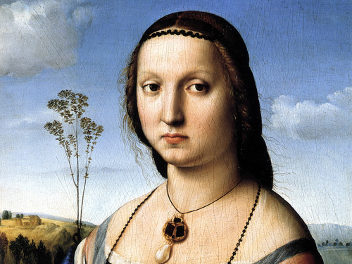 Raffaello Sanzio, <em>Ritratto di Maddalena Strozzi</em>, 1503-1506 Firenze, olio su tavola 63x45, Galleria Palatina - courtesy © Gallerie degli Uffizi