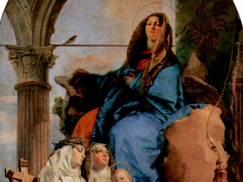 Giambattista Tiepolo, <em>La Vergine con le sante Rosa da Lima, Caterina da Siena e Agnese da Montepulciano</em>, 1748, Venezia, Chiesa di Santa Maria del Rosario o dei Gesuati. Courtesy of © chorus - associazione per le chiese del Patriarcato di Venezia