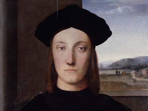 Raffaello Sanzio,<em> Ritratto di Guidobaldo da Montefeltro</em>, 1506 circa, Olio su tavola, 68.5 x 50.8, Firenze, Galleria degli Uffizi