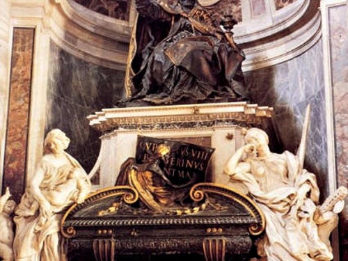 <em>Monumento funebre di Urbano VIII Barberini</em> <em>(tra le Allegorie di carità e Giustizia)</em>, Gian Lorenzo Bernini, 1628-1647, Basilica di San Pietro, Roma