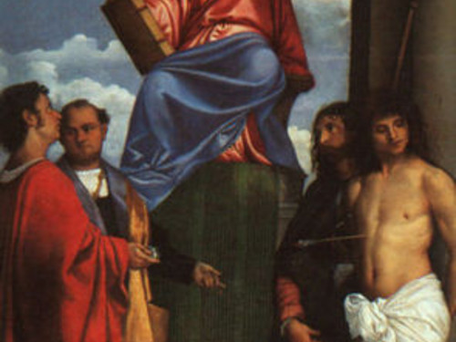 Tiziano Vecellio, <em>San Marco in trono</em>, 1510-1511 ca., Venezia, Basilica di Santa Maria della Salute.