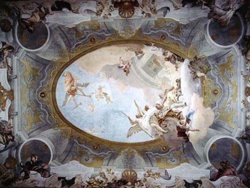 Giambattista Tiepolo, <em>Allegoria del merito</em>, 1757, Venezia, Ca' Rezzonico – Museo del Settecento Veneziano.