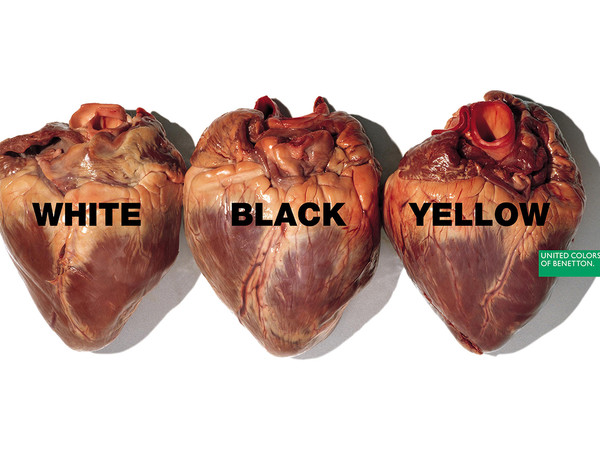 Oliviero Toscani, White Black Yellow, 1996 | © Oliviero Toscani / United Colors of Benetton