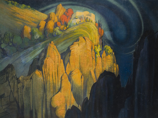 Gennaro Favai, Villa Monacone Capri, 1930, olio su tela, 108x148 cm.