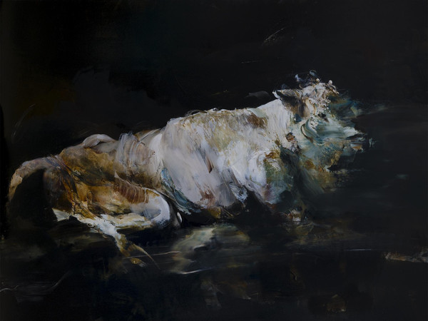 Maurizio L’Altrella, Zeus metamorphosis, 2023,  olio su tela, 200x175 cm.