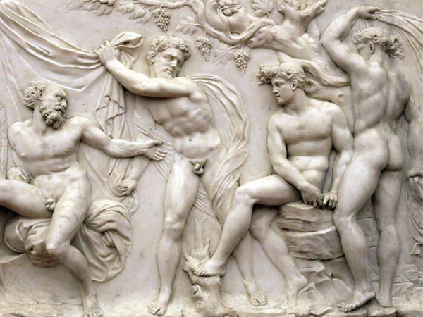 Baccio Bandinelli, L'ebbrezza di Noè (particolare), marmo. Firenze, Museo Nazionale del Bargello