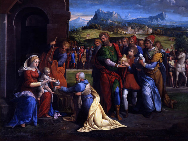Garofalo (Benvenuto Tisi), L'Adorazione dei Magi. Olio su tavola, cm 61x71. Roma, Musei Capitolini, Pinacoteca Capitolina