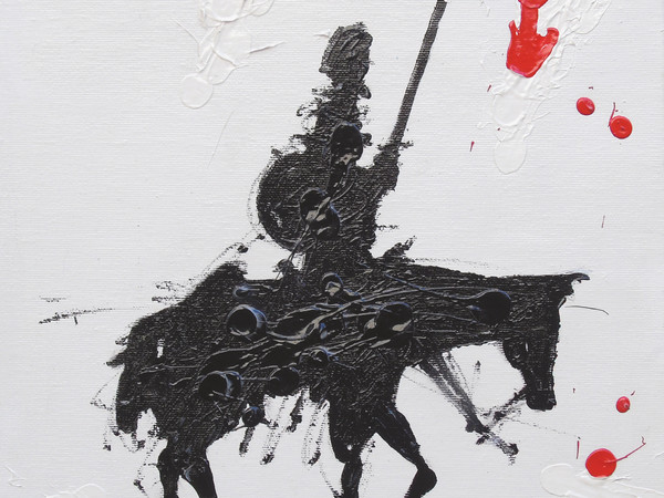 Natino Chirico, <em>Don Chisciotte</em>, 2022, Olio e acrilico su tela, 30 x 30 cm