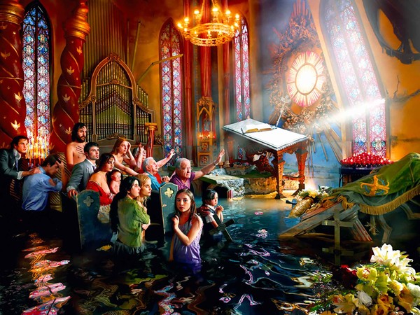 David LaChapelle, After the Deluge: Cathedral, Los Angeles, 2007 