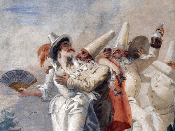 Giambattista Tiepolo,<em> Pulcinella innamorato</em>, 1793-1797, Venezia, Ca' Rezzonico<br />