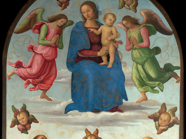 Pietro Vannucci detto Perugino, Gonfalone della Giustizia, 1496, particolare, olio su tela. Perugia, Galleria Nazionale dell'Umbria