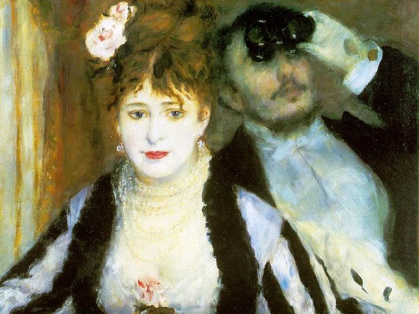 Renoir, La Loge, 1874. L'attrice Nini Lopez, soprannominata 