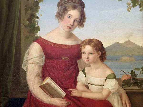 Luise Seidler, <em>Ritratto di Dorothea Denecke von Ramdohr con la figlia Lilli</em>, 1819. Olio su tela, 118,5x96,2 cm. Roma, Museo di Roma a Palazzo Braschi<br />