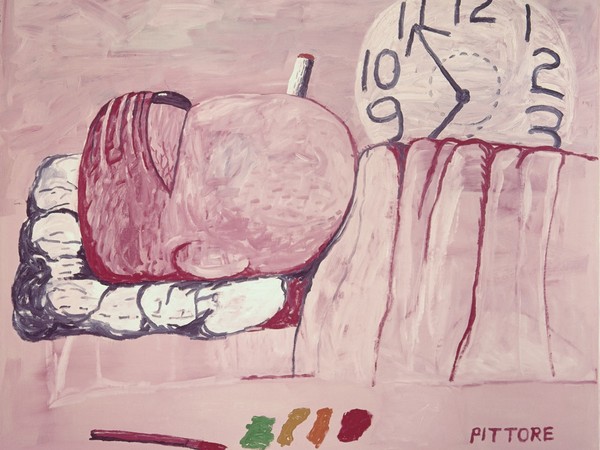 Philip Guston, <em>Pittore</em>, 1973, Olio su tela, 204.47 x 184.78 cm, Collezione privata | © The Estate of Philip Guston | Courtesy of Houser & Wirth<br />