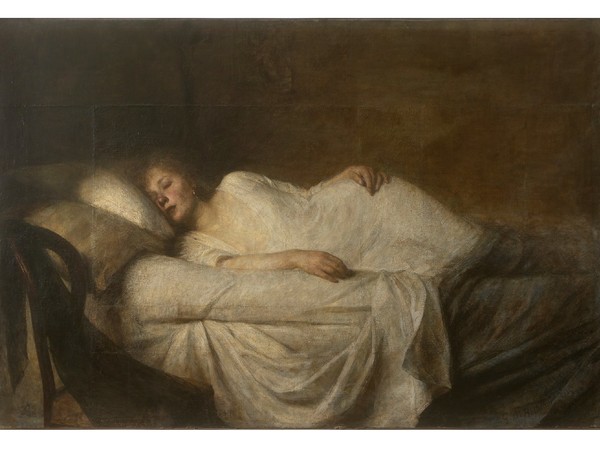 Gian Maria Rastellini, Il sogno, 1889-1891, olio su tela, 122x183 cm. Collezione privata. Courtesy Archivio Rastellini